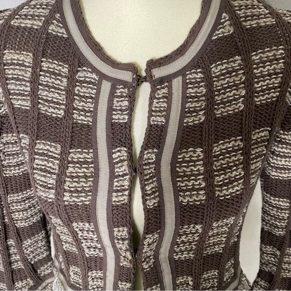 Chico's Chunky Knit Bell Sleeve Hook Front Fringe Cardigan Women's Size XS - Picture 14 of 16